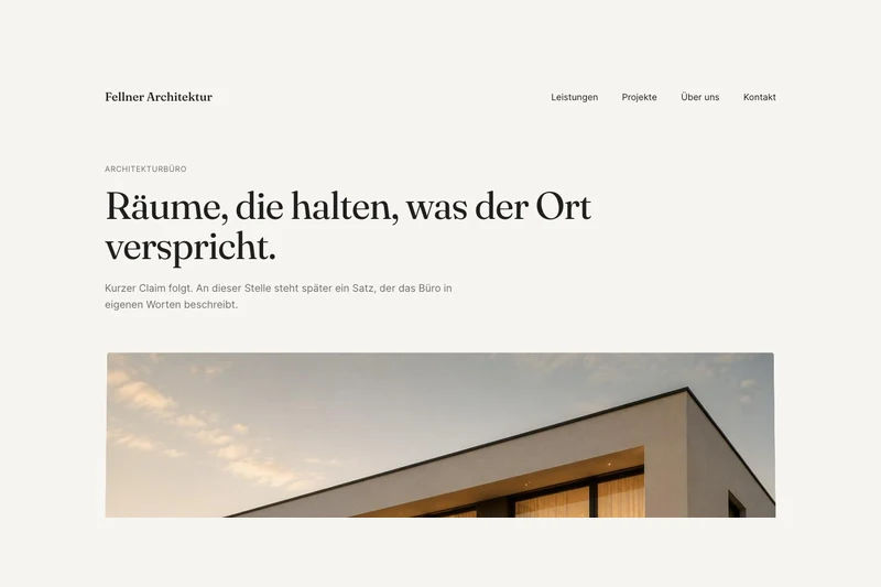 Startseite von Fellner Architektur